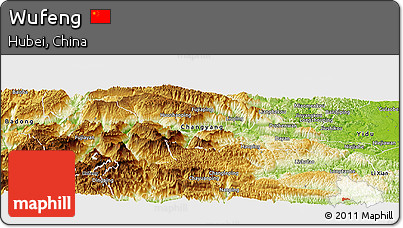 Physical Panoramic Map of Wufeng