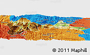 Physical Panoramic Map of Wufeng, political outside