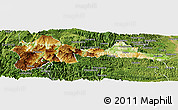 Physical Panoramic Map of Wufeng, satellite outside