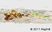 Physical Panoramic Map of Wufeng, shaded relief outside