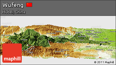 Satellite Panoramic Map of Wufeng, physical outside