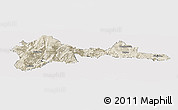 Shaded Relief Panoramic Map of Wufeng, cropped outside