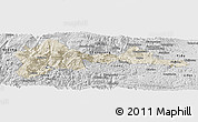 Shaded Relief Panoramic Map of Wufeng, desaturated