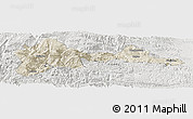 Shaded Relief Panoramic Map of Wufeng, lighten, semi-desaturated