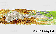 Shaded Relief Panoramic Map of Wufeng, physical outside
