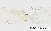 Shaded Relief Panoramic Map of Wuhan Shiqu, lighten