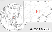 Blank Location Map of Xiangfan Shi
