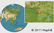 Satellite Location Map of Xiangfan Shi
