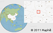 Savanna Style Location Map of Xiangfan Shi, highlighted country