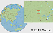 Savanna Style Location Map of Xiangfan Shi