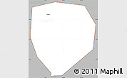 Gray Simple Map of Xiangfan Shi, cropped outside