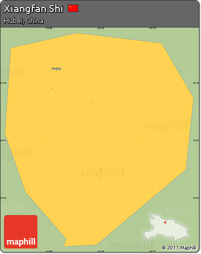 Savanna Style Simple Map of Xiangfan Shi