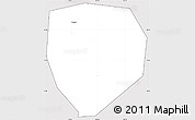 Silver Style Simple Map of Xiangfan Shi, cropped outside