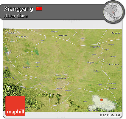 Satellite 3D Map of Xiangyang