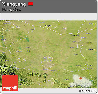 Satellite 3D Map of Xiangyang
