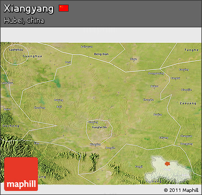 Satellite 3D Map of Xiangyang