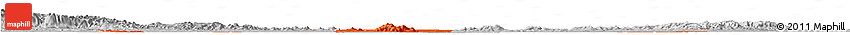 Political Horizon Map of Xiangyang, lighten, desaturated