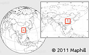 Blank Location Map of Xiangyang, highlighted parent region, within the entire country