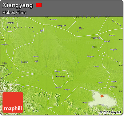 Physical Map of Xiangyang