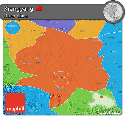 Political Map of Xiangyang