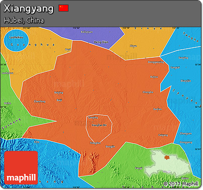 Political Map of Xiangyang