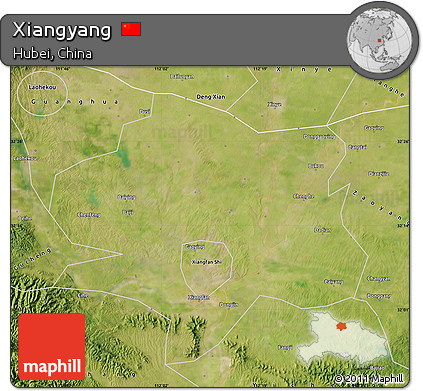 Satellite Map of Xiangyang