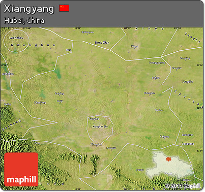 Satellite Map of Xiangyang