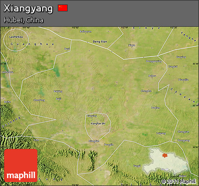 Satellite Map of Xiangyang