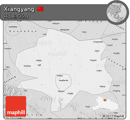 Silver Style Map of Xiangyang