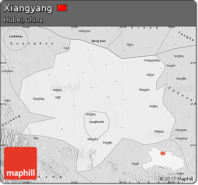 Silver Style Map of Xiangyang