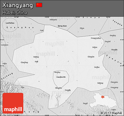 Silver Style Map of Xiangyang