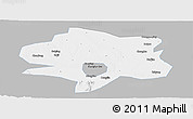 Gray Panoramic Map of Xiangyang, single color outside