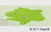 Physical Panoramic Map of Xiangyang, lighten