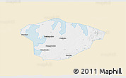 Classic Style 3D Map of Xianning, single color outside
