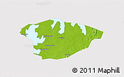 Physical 3D Map of Xianning, cropped outside