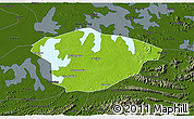 Physical 3D Map of Xianning, darken