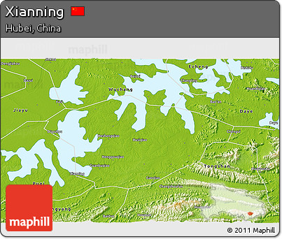 Physical 3D Map of Xianning