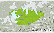 Physical 3D Map of Xianning, lighten, semi-desaturated