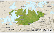 Satellite 3D Map of Xianning, shaded relief outside