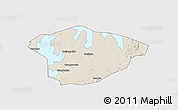 Shaded Relief 3D Map of Xianning, cropped outside