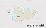 Shaded Relief 3D Map of Xianning, single color outside