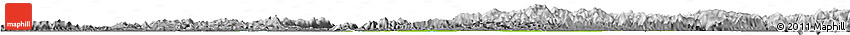 Physical Horizon Map of Xianning, desaturated