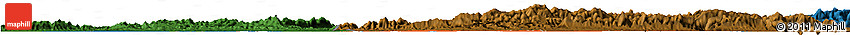 Political Horizon Map of Xianning, darken