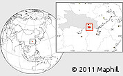 Blank Location Map of Xianning, highlighted parent region