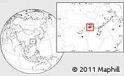 Blank Location Map of Xianning