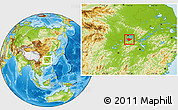 Physical Location Map of Xianning