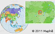 Political Location Map of Xianning