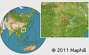 Satellite Location Map of Xianning