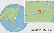 Savanna Style Location Map of Xianning