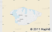 Classic Style Map of Xianning, single color outside